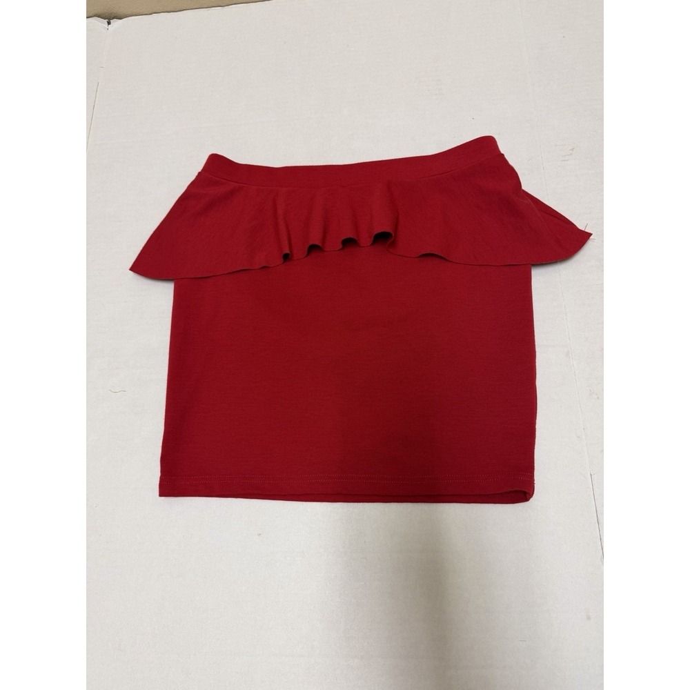 Candie's red elastic waist mini skirt, women's medium